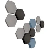 platino24 Akustikplatte platino24 Akustikpaneele 12 Elemente Edition LOFT 3D I Ø 300mm bunt