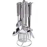 Küchenhelfer-Set, 7-teilig, Küchenutensilien, Küchenhelfer-Set aus Edelstahl, spülmaschinenfest, leicht zu reinigen, zum Kochen aller Arten von