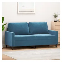 VidaXL 2-Sitzer-Sofa Blau 140 cm Samt