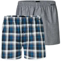 SCHIESSER Webboxer 2er Pack Blau / Grau L