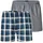 SCHIESSER Webboxer 2er Pack Blau / Grau L