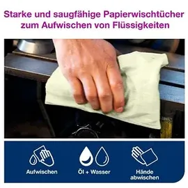 TORK Putztuchrollen Advanced W1 Industrie 2-lagig grün, 1.500 Blätter, 2 Rollen