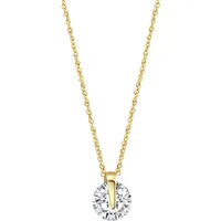 Fascination by Ellen K. Halskette 333/- Gold Zirkonia weiß Charms & Kettenanhänger Damen