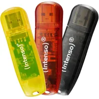 Intenso Rainbow Line 8GB USB Stick 2.0 Multipack x3