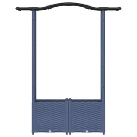 vidaXL Hochbeet mit Rankgitter und Dach 125 x 40 x 138 cm Grau
