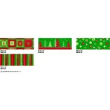 Transparentpapier "Winterzauber" Motiv 05 rot/grün DIN A4 - 5 Blatt