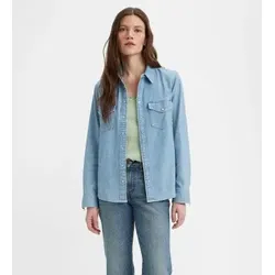 Levi's für Damen. 16786-0018 Ikonisches Western Cowboy Hemd blau (S), Lässig, Baumwolle, Denim, Langarm, Nachhaltig