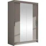 Mirjan24 Schiebetürenschrank Miami II, Stilvoll Schlafzimmer Kleiderschrank, Garderobe (Farbe: Cashmere, ohne Beleuchtung) - Beige