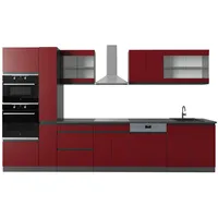 Vicco Küchenzeile R-Line J-Shape 350 cm Rot/Anthrazit