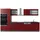 Vicco Küchenzeile R-Line J-Shape 350 cm Rot/Anthrazit