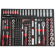 Stier Steckschlüssel-Satz 1/4" 3/8" 1/2" 179-teilig in Weichschaumeinlage (EVA)