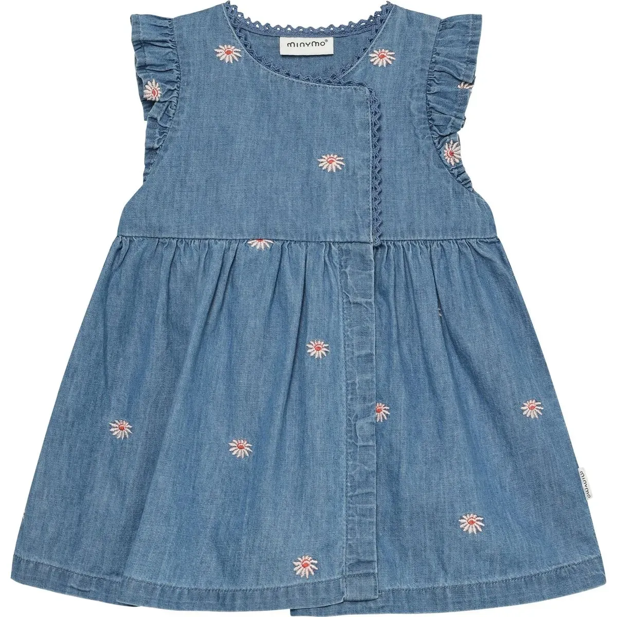 Minymo Dress SS Emb. Chambray faded denim (7023) 50