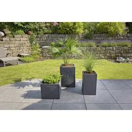 Scheurich C-Cube High 38 x 38 x 54 cm Stony Black