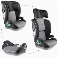 BabyGo Autokindersitz SafeWay Kindersitz Mitwachsend Sitzerhöhung i-Size 15–36 kg ECE R129, ab: ab 3 Jahren, bis: bis 12 Jahre, ab: 100 cm, bis: 150 cm, ab 3 bis ca. 12 Jahren grau