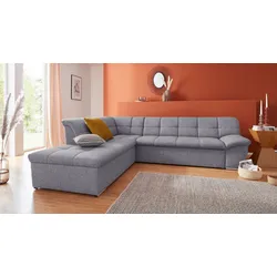 Ecksofa DOMO COLLECTION "Lagoa L-Form", grau, B:271cm H:76cm T:232cm, Sofas, wahlweise mit Bettfunktion, frei im Raum stellbar, große Farbvielfalt