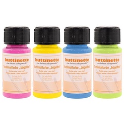 buttinette Stoffmalfarben bügelfrei "Trend", 4x 50 ml