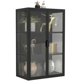 VCM Hängevitrine Flokas 95 x 60 x 35 cm Schwarz