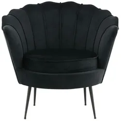 Calais Sessel Velour schwarz.
