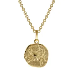 trendor 75905-07 Sternzeichen für Kinder Krebs Gold 333 Anhänger + Halskette