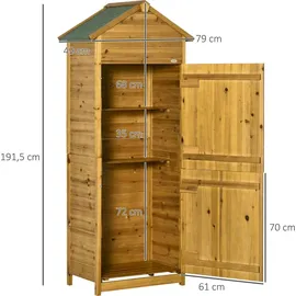 Outsunny Geräteschrank 0,79 x 0,49 m Natur