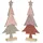 COM-FOUR Tannenbaum 37 cm pink