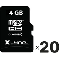 Xlyne MicroSD-Card 4GB Bulk Class 10 +SD-Adapter 20er Pack