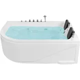 Beliani Beliani, Whirlpool-Badewanne, Weiß Links 180 x 120 cm mit LED-Beleuchtung SPA Modern