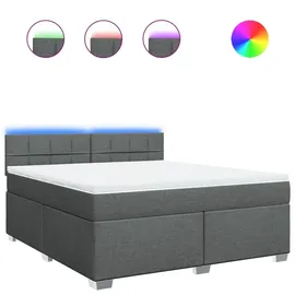 vidaXL Boxspringbett 180 x 200 cm Dunkelgrau