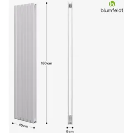 Blumfeldt Heizkörper 1800 x 456 mm 1364 W weiß Mittelventil