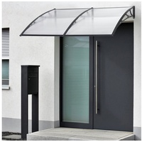 [en.casa]® Vordach ’Mellerud’ 240x100 cm Schwarz/Transparent