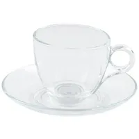 Testrut Teeglas mit Untertasse, 6er Set