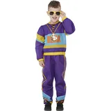 Smiffys Kostüm 80er-Jahre Relax, Lila, Oberteil und Hose