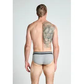 Jockey Slip Cotton Stretch Grau/Schwarz S 3er Pack