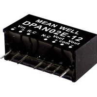 MeanWell, Spannungswandler, DC/DCWandlerModule Serie DPAN02 SIP/SIL8 Case  Dual Output  1  geregelt