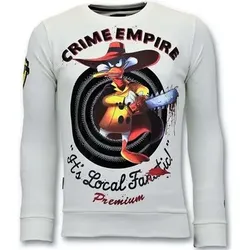 Local Fanatic  Sweatshirt Verbrechen Reich  in Weiss, EU M