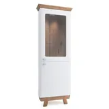 JVmoebel Eckvitrine Hochwertige Designer Vitrine Hotel Möbel Schrank Regal AS-WN Made in Europa weiß