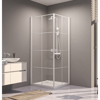 Aurlane Glasdusche Clean Line Weiß 90 cm x 90 cm x 200 cm