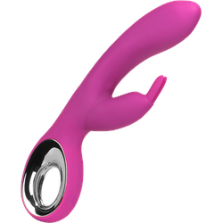 Luxus-Vibrator aus Silikon, 24 cm, violett | silber