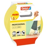 Tesa Professional - Malerkrepp aus dünnem Washi-Papier zum besonders präzisen Abkleben bei Malerarbeiten - für innen und außen - 2x 25 m x 25 mm