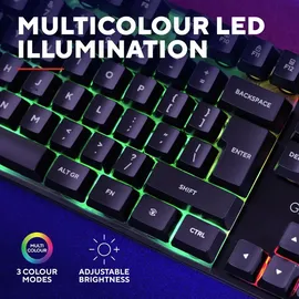 Trust GXT 835 Azor Illuminated Gaming Keyboard DE schwarz