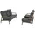 Siena Garden Roma Lounge Set 3-tlg. Anthrazit