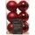 Kaemingk Weihnachtsbaumkugeln bruchfest 6 cm 12 Stück weihnachtsrot