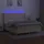 vidaXL Boxspringbett mit Matratze & LED Creme 160x200 cm Stoff