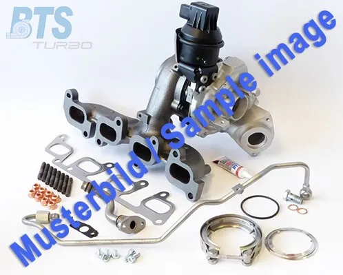 BTS Turbo Lader, Aufladung TURBO SERVICE SET ORIGINAL mit Anbaumaterial für FORD 1761181 CM5G6K682HE CM5G6K682HD T981637