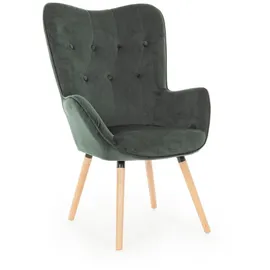 BIZZOTTO - Juliet Velvet Samtsessel Waldgrün