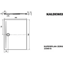 Kaldewei SUPERPLAN ZERO 1590-5, Duschwanne mit Wannenträger extraflach, 150x100cm, 359047983001,