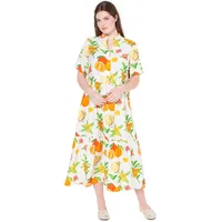 Ulla Popken Maxikleid A-Linie Weiß 42/44