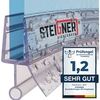 STEIGNER Duschdichtung, 90cm, Glasstärke 3,5/4/ 5 mm, Vorgebogene PVC