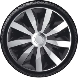 Auto-Style AutoStyle 4er Set Radzierblenden Penta 14-Zoll Silber/Schwarz
