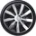 Auto-Style AutoStyle 4er Set Radzierblenden Penta 14-Zoll Silber/Schwarz